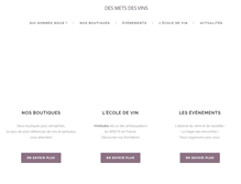 Tablet Screenshot of desmetsdesvins.com